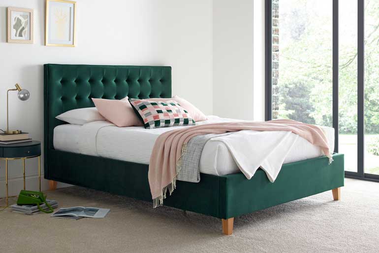 Green Fabric Bed i