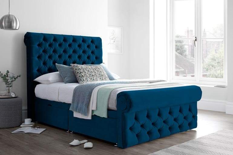 Looking For A Navy Bed With Storage? - Beds on Legs