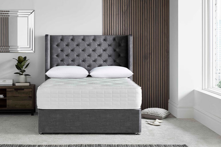 Divan | Ottoman Bed with Boston Winged Headboard