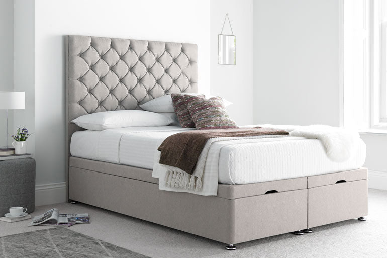 Button End Lift Ottoman Bed