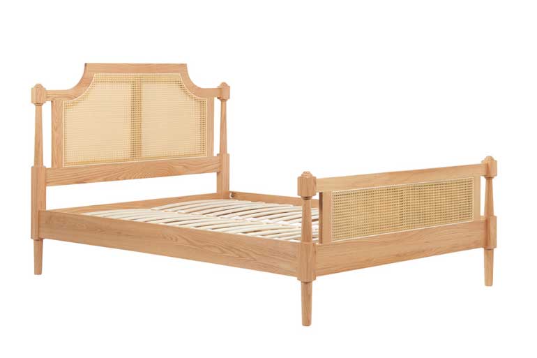 Birlea Geneva Rattan Bed in Oak