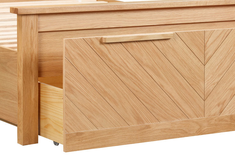 Limelight Kenji Oak Bed with Drawer Storage