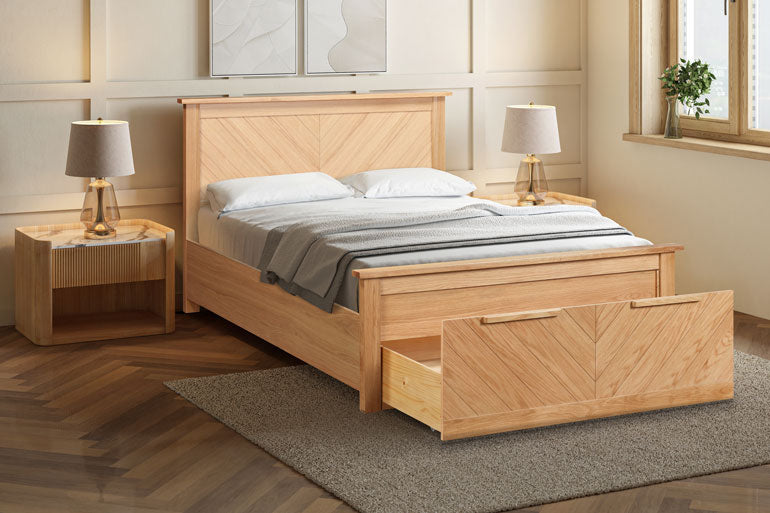 Limelight Kenji Oak Bed with Drawer Storage