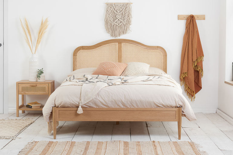 Birlea Leonie Rattan Bed in Oak