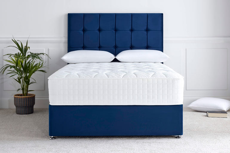 Navy blue divan deals bed