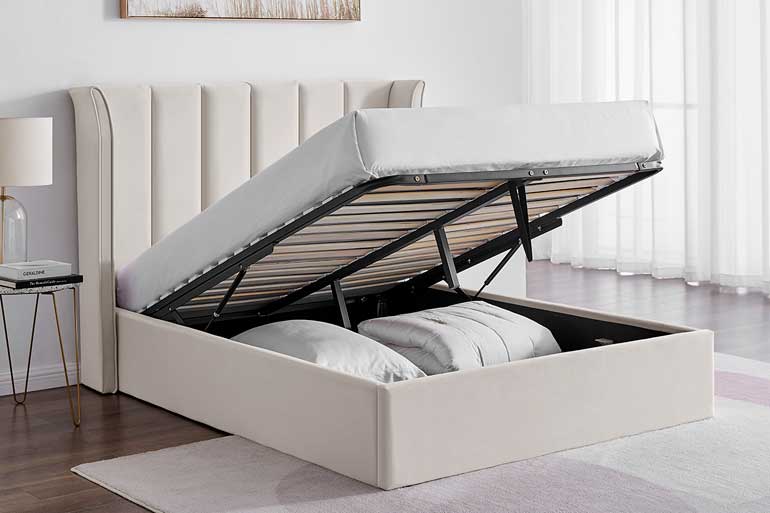 Limelight Polaris Winged Ottoman Bed - Beds on Legs