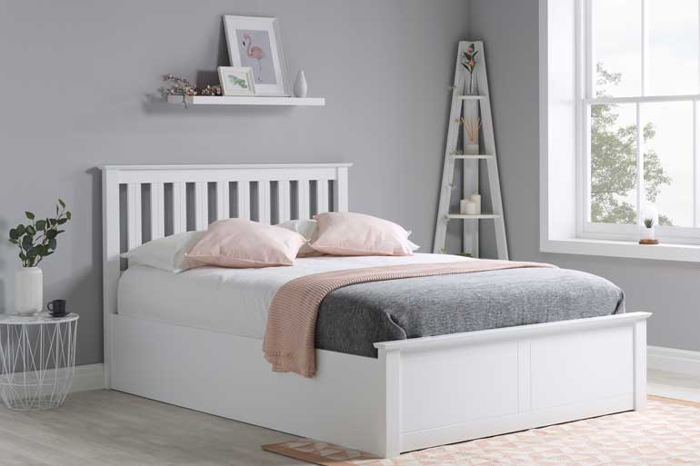 Birlea Phoenix Ottoman Bed in White