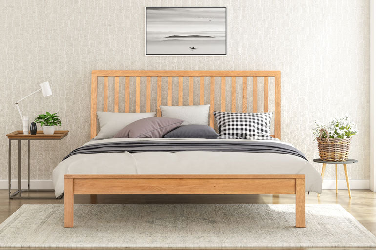 Flintshire Rowley Bed in Smoked Oak - Beds on Legs