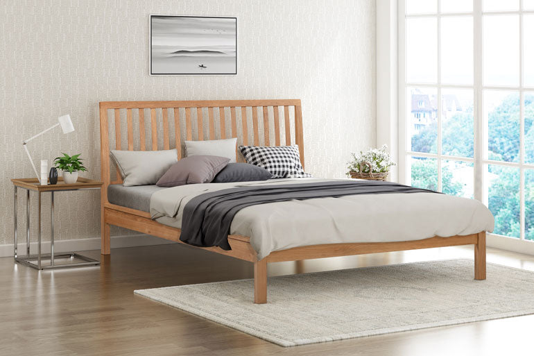 Flintshire Rowley Bed in Smoked Oak - Beds on Legs