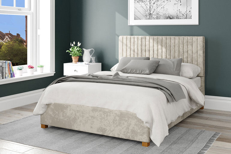 Pearl grey deals ottoman bed